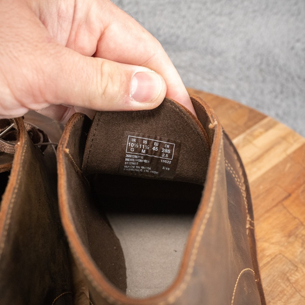 CLARKS BUSHCARE 2 LEATHER CHUKKA ANKLE BOOTS MENS 11.5 SHOES BROWN CASUAL - Picture 5 of 6